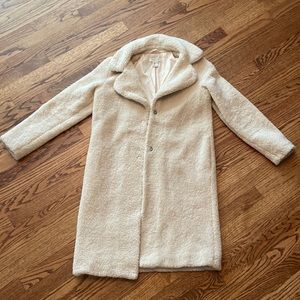 Rachel Zoe size small cream sherpa coat